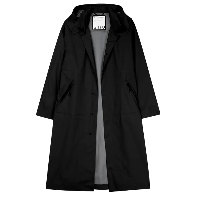 Рипстоп тренч мужской SHU чёрный