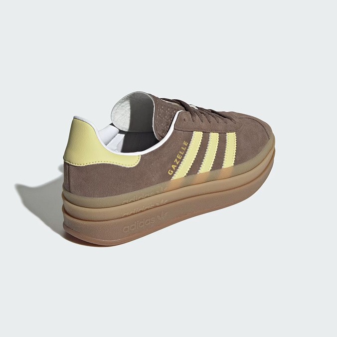 Кроссовки женские adidas Originals Gazelle Bold Earth Strata/Powder Yellow/Cloud White