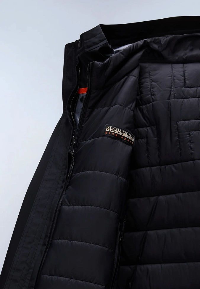 Куртка жилет Napapijri Pilloz Short Parka Jacket 3-in-1 Black