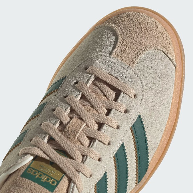 Кроссовки женские adidas Originals Gazelle Bold Cream White/Collegiate Green/Magic Beige