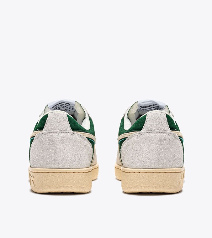 Кроссовки мужские Diadora Magic Basket Low Suede Leather White/Fogliage Green