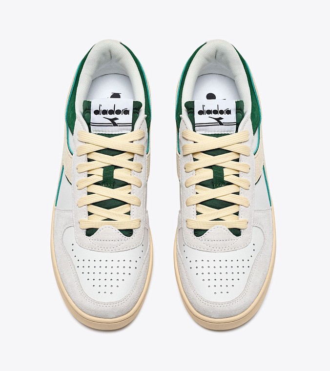 Кроссовки мужские Diadora Magic Basket Low Suede Leather White/Fogliage Green